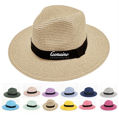 Wide Brim Straw Panama Hat