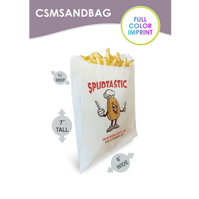 Grease Resistant 6" x 7" Sandwich Bag With Full Color Printing