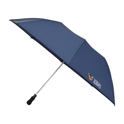Elements 58" Recycled Auto Open Travel Folding Umbrella - Navy